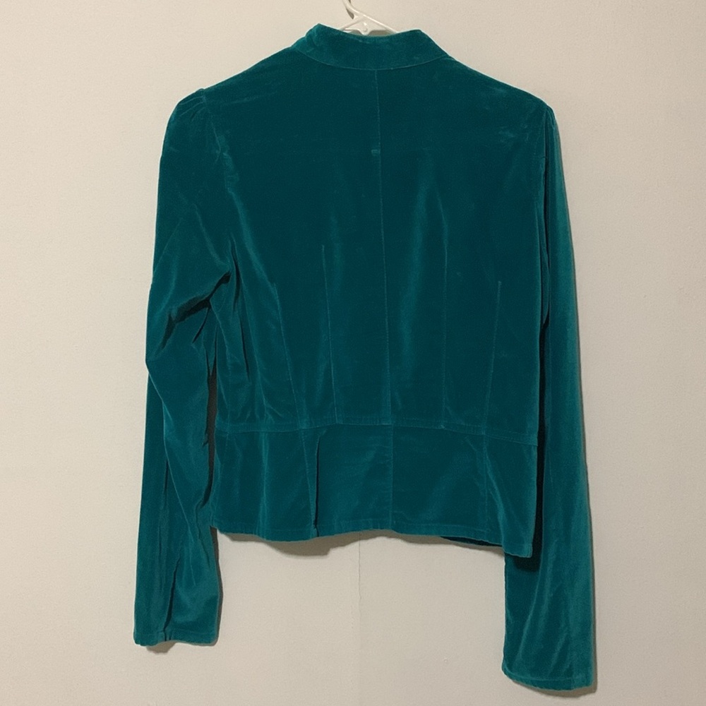 Rave Vintage Teal Blazer with Textured Fabric - Picture 3 of 10